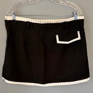 NW SHEIN Black Mini Skirt with White Trim